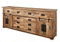 MASSIVMOEBEL24.DE Railway Sideboard Mango Größen 2, Farbe:Natur lackiert, Größe:200x45x90 cm (BxTxH)