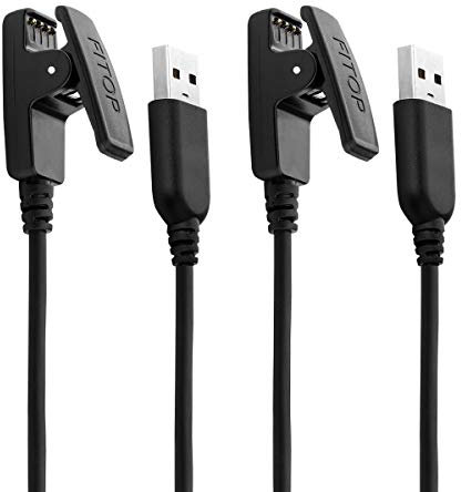 JIUJOJA 2Pack Charging Cable Compatible with Garmin Lily/Lily2/Approach S20/G10 Forerunner 235/35/64/230/630/645/645 Music/735XT/Vivomove HR Watch(120cm+120cm)