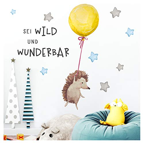 Little Deco Wandsticker Kinderzimmer Tiere Luftballon Spruch Wandtattoo DL321