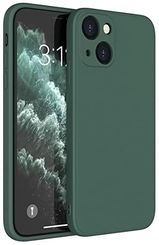 Mixroom - Cover Custodia Case per iPhone 13 Mini Protezione Copre Fotocamera in Silicone TPU Opaco con Bordi Piatti Colore Verde Foglia