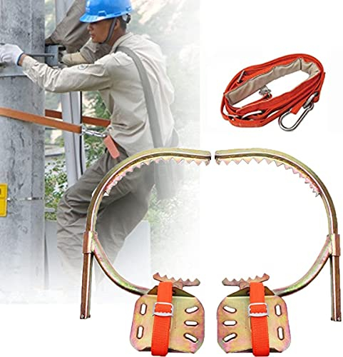 LIJBN Tree Climbing Spike, Non-Slip Stainless Steel Crampons, Tree Care Crampons For Electricians, Stainless Steel Outdoor Sports Products,500Model (Size : 350Model)