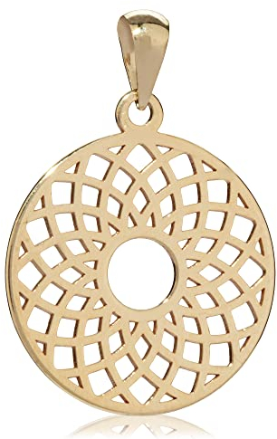 NKlaus Kettenanhänger Traumfänger 15mm 333 Gelb Gold 8 Karat klein Talisman Amulett 8307