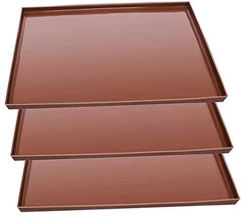 VILLFUL 3Piezas Bandejas de Silicona Reutilizables Deshidratador de Alimentos y Horno Almohadillas Antiadherentes Secado de Frutas y Verduras Resistentes Altas Temperaturas