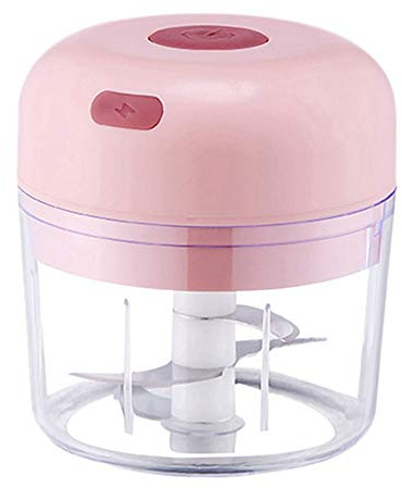 Obahdirry Mini hachoir électrique portable sans pour ail - 280 ml - Rose