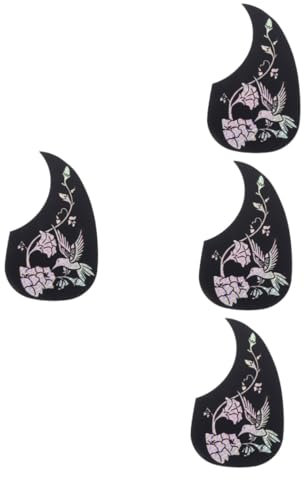 ibasenice 4stücke Professionelles Gitarren-pickguard Kunststoff Mit Hummingbird-muster Selbstklebender Scratch Plate Für Akustikgitarren Einfach Anzuwenden Und Langlebig