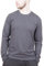 Mens Long Sleeve T-Shirt 100% Cotton Crew or Henley Neck Premium Top Charcoal Marl