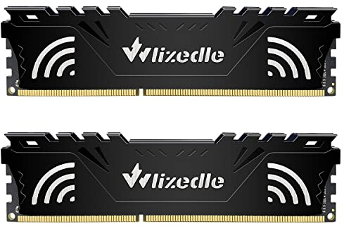 16GB Kit (2x8GB) DDR3 Memória RAM 1600MHz CL11 UDIMM Wlizedle Módulo de Memória PC3-12800 240-Pin 1.5V para Computador, Negro