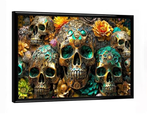 artboxONE Poster mit schwarzem Rahmen 18x13 cm Abstrakt Tag der Toten - Bild blüte blüte Dia