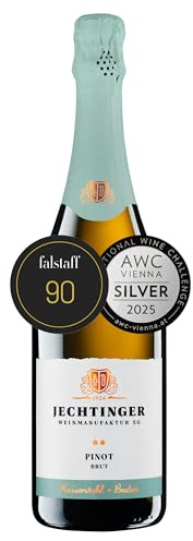Jechtinger Pinot Brut Sekt – SILBER 2025 AWC Vienna – Winzer-Sekt trocken „Die Handwerklichen“, feinperlig & elegant mit Apfel & Orangenschale (1 x 0,75 l)