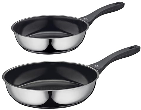 KÜCHENPROFI Bratpfannen-Set ROMA 2-tlg., Antihaftbeschichtung, 24 & 28 cm | induktionsgeeignet, backofenfest bis 180 °C, hoher Rand, energiesparender Mehrschichtboden, hochwertige Antihaftbeschichtung