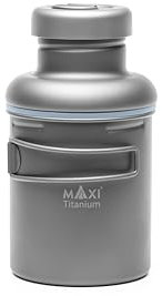 Maxi TiTank Titanium Adventure Wasserflasche – 850 ml Fassungsvermögen, taktische Vielseitigkeit für Outdoor-Erkundungen
