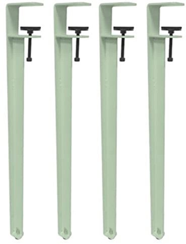 F-Shape Table Clamp Legs,4x Adjustable Metal Table Legs,Iron Furniture Legs,for DIY Coffee Table Dining Desk Console No Drill Table Legs,Includes Protection Pad & Allen Key (71cm,Green)
