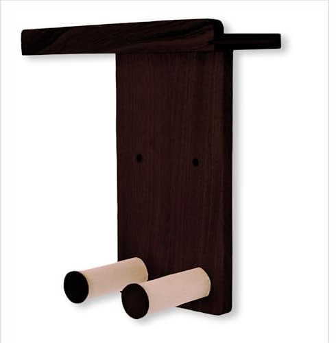 sawdust audio Support Mural pour Guitare et Basse en Bois avec Étagère – Porte-Instrument Universel et Élégant – Installation Facile et Sécurisée avec Étagère de Rangement Supplémentaire (1, Foncé)