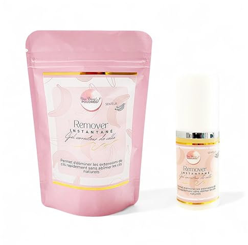 Une Pause Poudrée - Remover Cils Extensions – Dépose Instantanée et Douce Sans Irritation – Gel Dissolvant Haute Précision Colle Faux Cils – Senteur Banane - Qualité Professionnelle - Flacon 15ml