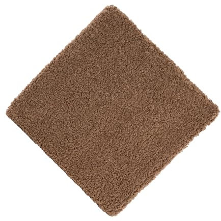 Quantum Interior by Maxland Teddy Stuhlkissen, 40x40x2,5 cm, Fell-Optik, weich, modern, Flauschige Sitzkissen, Moderne Bankauflage (Caramel)
