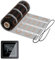 Elektrische Fußbodenheizung: Zweiader-Heizmatte WARMON CLASSIC LIGHT 100 W/m² für Fliesen mit Touch Thermostat 750-Serie, Thermostat:TP 750 Non WiFi - Schwarz, Mattengröße:3 m²