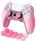 HLRAO Pink Cat Glitter Anti-Rutsch-Schutz-Silikonabdeckung Hautgriffe Kompatibel mit PS5/Slim/Pro-Controller, 8 PCS Glitter Thumb Grips Caps und 2 Paw Grips Caps.