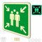 1 Panneau Point de Rassemblement Extérieur aluminium et Intérieur | Cm 30x30 Panneau photoluminescent Sortie de Secours (Ashoaza Autocollant Point de Rassemblement fluorescent)