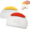 Geebymol 2Pcs Dough Scraper, Premium Stainless Steel Dough Cutter and Pizza Cutter with Measurement Guide, Multipurpose Bench Scraper for Cutting Bread with Non-Slip Handle,Kitchen Tools (Yellow+Red)