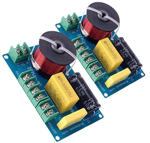Lafeier 2 x 200 W 3-Wege-Audio-Hifi-Filter, Leiterplatte, Stereo-Lautsprecher, Crossover-Filter, Höhen-/Bassfilter, 3 Frequenzteiler