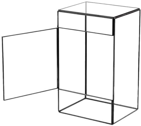 Kisangel Geometrisches Glas Terrarium für Zimmer und Regal Kompakt und Robust Modernes Design für Moos Terrarien und Pflanzen im Glas als Mikrolandschaft