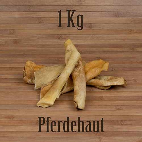 1 KG Pferdehaut Pferdekopfhaut wie - Rinderkopfhaut Kaustange Kauartikel Kausnack