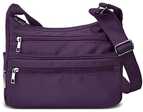VOLGANIK ROCK Crossbody Bag for Women Waterproof Messenger Shoulder Bag Casual Nylon Purse Handbag Multi Pocket Lightweight Travel Bag