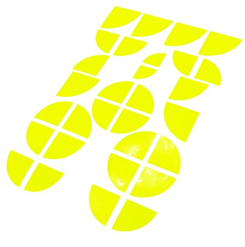 Finest Folia Emblem Ecken Aufkleber Neon (K004 Neon Gelb)