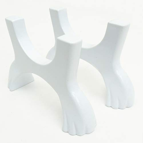 Jones et Gris – Paire de Pieds en Fonte Radiateur Colonne Prend en Charge Support Pieds Griffe Blanc