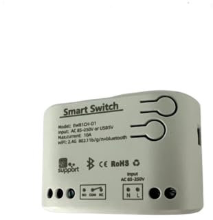 MHCOZY Updated WiFi Wireless Smart Switch Inching Self-locking Relay Module,Set Inching Time from 0.5 second to 1 Hour,be applied to access control,DIY WIFI Garage Door Opener (7-32V with shell)