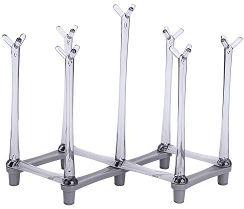 Light Gray Retractable Cup Drying Rack Stand Cup Rack Cup Rack Cup Holder for Cup Bottles Wine Glass Goblet