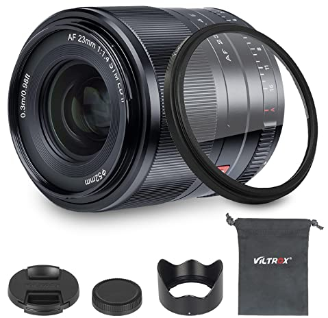 VILTROX 23mm f/1.4 F1.4 E Objectif à Mise au Point Automatique STM APS-C à Grande Ouverture pour Appareil Photo Sony E-Mount A7 A7R A7C A7II A7RII A7SIII A7III A7RIII A7RIV A9 A6600 A6500 A6400 A6300