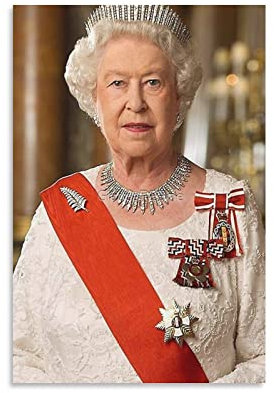 Queen Elizabeth II Poster, Leinwand, Geschenke, Malerei, Poster, Raumdekoration, Heimdekoration, 40 x 60 cm