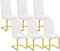 Yaheetech Chaise Salle à Manger Lot de 6 en Similicuir Cuisine Moderne Siège Revêtement Chaise Hauteur Assise 50 cm Acier Chromé Chaise Blanche