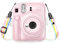 Rieibi Funda para Instax Mini 12 - Funda Transparente para cámara instantánea Fujifilm Instax Mini 12 - Estuche rígido de Transporte con Correa extraíble para el Hombro - Transparente