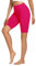 Libella Short de Cyclisme Legging Court Femme Short Taille Haute en Coton Short de Sport d'été Opaque Magenta 4165 L