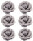 URFEDA 6pcs Fleur Broche Corsage Tissu Camélia Broche Vintage Broche Pince Veste Pull Bijoux Cadeau pour Vêtements Sacs à Dos Décor Mariage Noël Femme Vetement Décoration Accessoires Gris