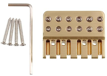 LYWSMSK 6 String Headless Guitar Brass Locking Nut, String Lock