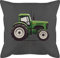 Kissen 50x50 - Traktor mit Name personalisiert I Landwirte Geschenk Landwirt I Traktoren Geschenke Trecker I Landwirtschaft - 50 x 50 cm - Grau - traktorkissen Bulldog personalisierte Bauer