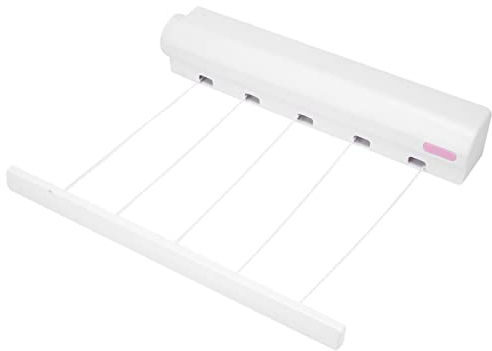 Vocdikficy Lot de 5 cordes à linge rétractables télescopiques pour l'intérieur et l'extérieur - mural - Sèche-linge - Corde sèche