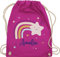 Turnbeutel Rucksack - Regenbogen Sternschnuppe Stern - Unisize - Fuchsia - beutel kindergarten rainbow star stoffbeutel schule sportbeutel personalisierte sternen schulbeutel name sternschnuppen