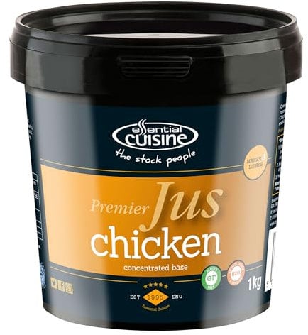 Essential Cuisine Premier Chicken Jus Paste - Enhance Your Dishes with Rich and Indulgent Flavour - Gluten-Free - Perfect for Chefs and Home Cooks - 1kg