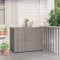Gartenschrank, TANZEM Pflanztisch, Grilltisch, Außen Schrank, Outdoor Schrank, Balkonschrank, Vorratsschrank, Terrassenschrank, Grau 100x55,5x80 cm Poly Rattan