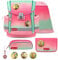 Belmil Classy Plus Schulranzen Set 5-teilig mit Brustgurt (405-78/AG/S) (Mint Rose Ombre)