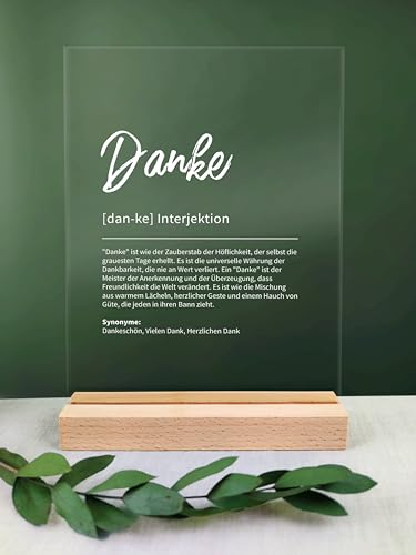 Danke Geschenk personalisiert - Acryl Geschenk - Definition: Danke - Dankeschön Geschenke Klein, Dankeschön Geschenk, Dankeschön Geschenke Für Frauen, Dankeschön Geschenke Mann, Danke