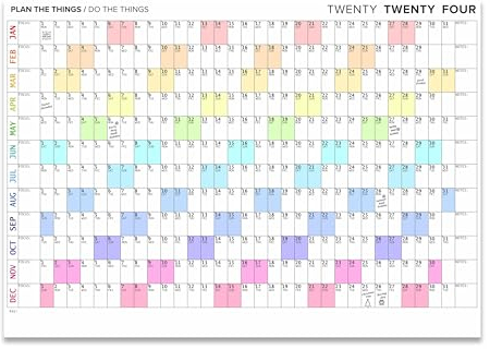 A3 2024 Wall Planner Jan To Dec Wall Calendar Large Full Year Planning Chart Academic Annual Poster For Students Family Home School Office Work Study Yearly Planner 29.7x42Cm(Folded)(1Pc)