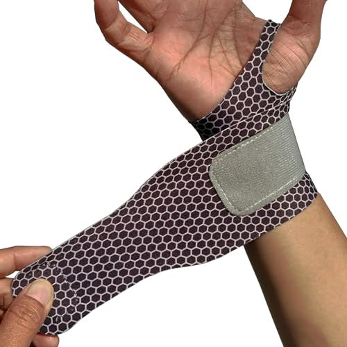 Eroilor Supporto per polso traspirante e leggero per sindrome del tunnel carpale, delicato sulla pelle per alleviare il dolore, bendaggio per polso a compressione durante il lavoro, protezione del