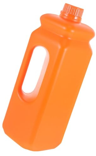 MUCKLILY Empty Juice Bottles Milk Jugs Gallon Jugs with Caps Water Juice Jug Empty Containers Soda Bottles for Milk Brews Juice Teas Honey Liquids 2.5L Orange