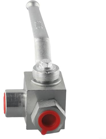 Hydraulischer Kugelhahn, 3-Wege-Hochdruck-Kugelhahn, Hebelgriff, 1/4 Zoll bis 3/4 Zoll für BSP 500 Bar (7250 PSI) Arbeitsdruck, Dreiwege-T-Typ-Ventil für Wasser Öl Gas (G1/2)