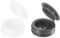 Sourcing Map 100pcs 4mm Plastic Hinged Screw Cover Caps, Fold Snap Covers for Covering Head (White and Dark Grey)